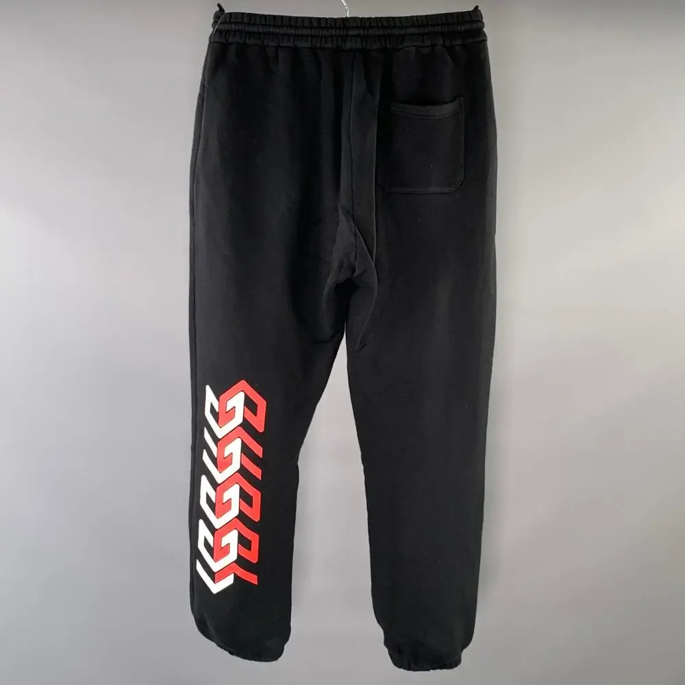 GUCCI Size L Black Cotton Sweatpants Casual Pants